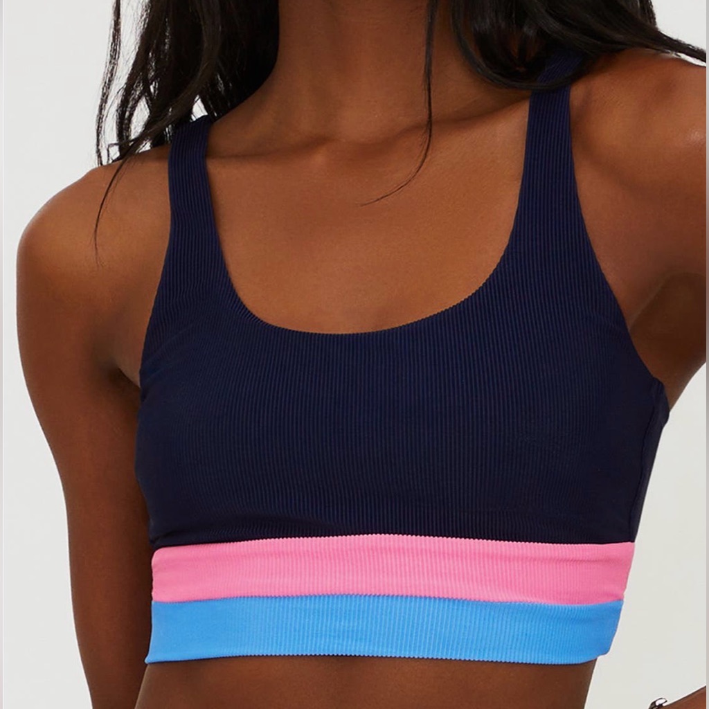 Beach Riot New Mackenzie Colorblock Bikini Top Size Small $98 Mfg